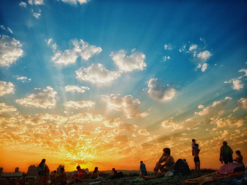 Закат на море