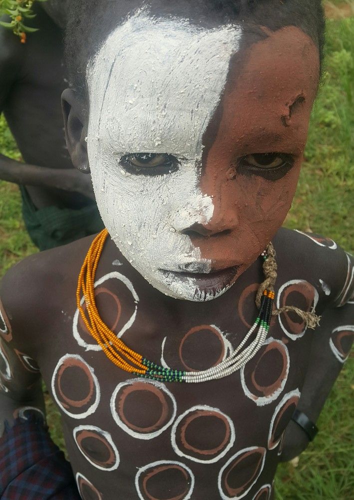 Suri tribe native face