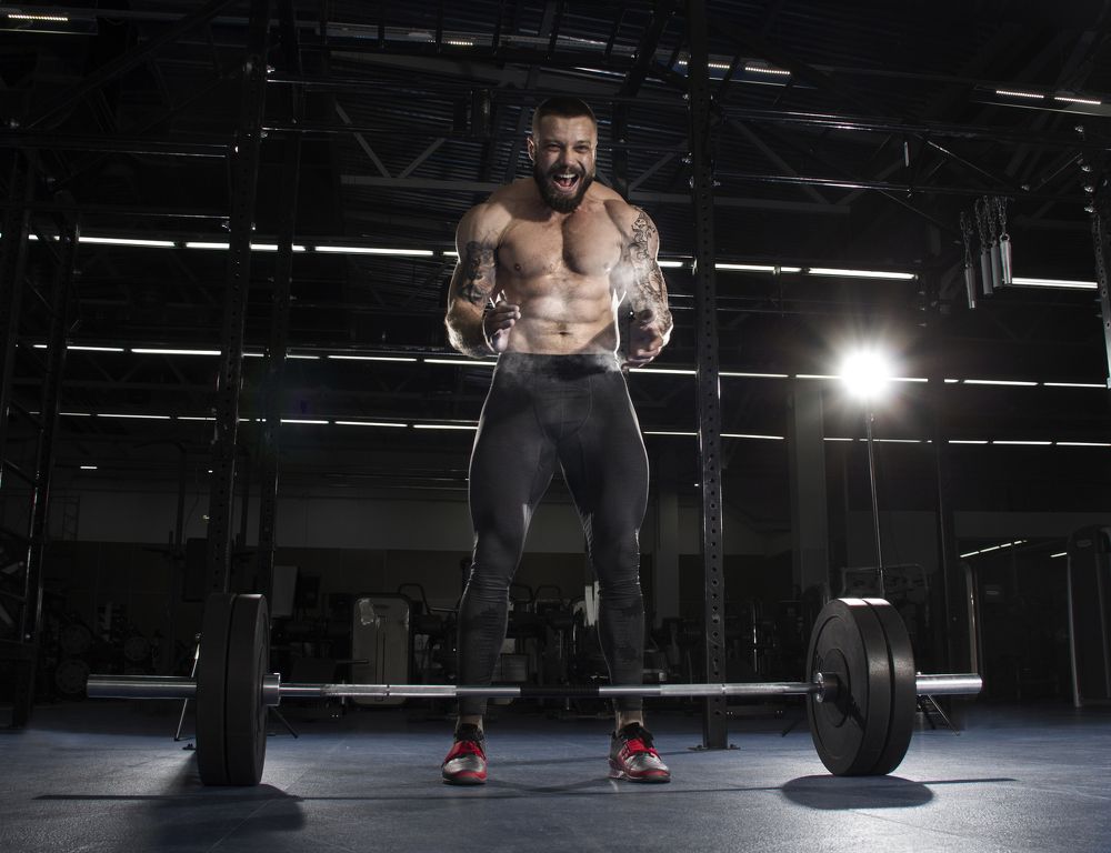 Weightlifter training