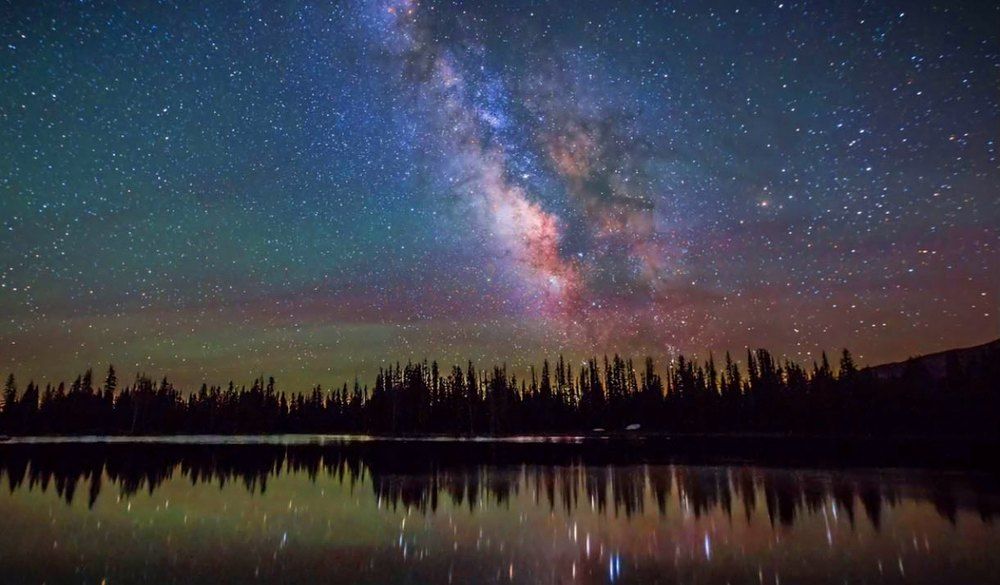 Cloudy Reflection at Night