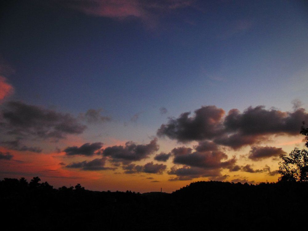 Evning with rainy clouds