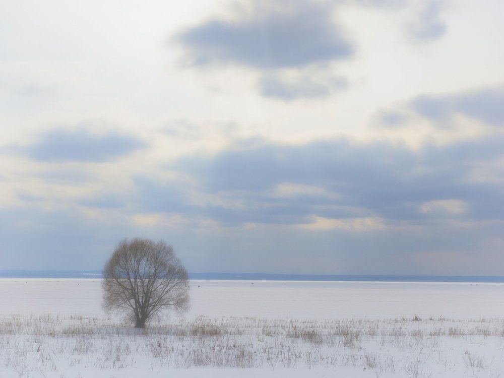 Early spring day on the lake