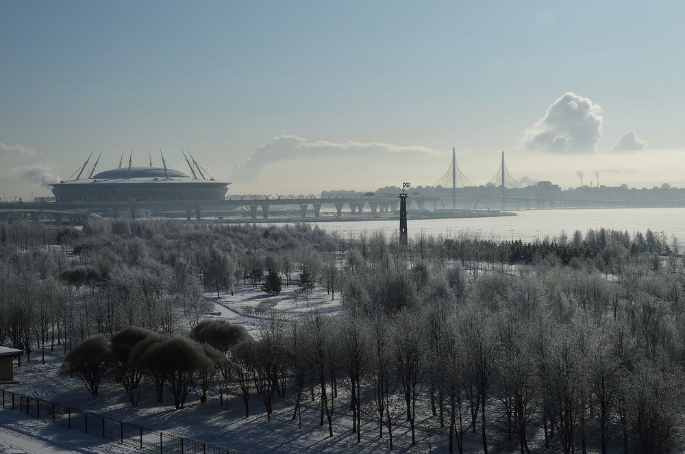 Вид на Санкт-Петербуг .