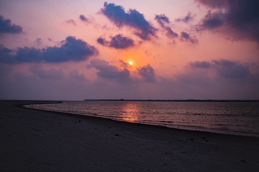 in the time of sunset