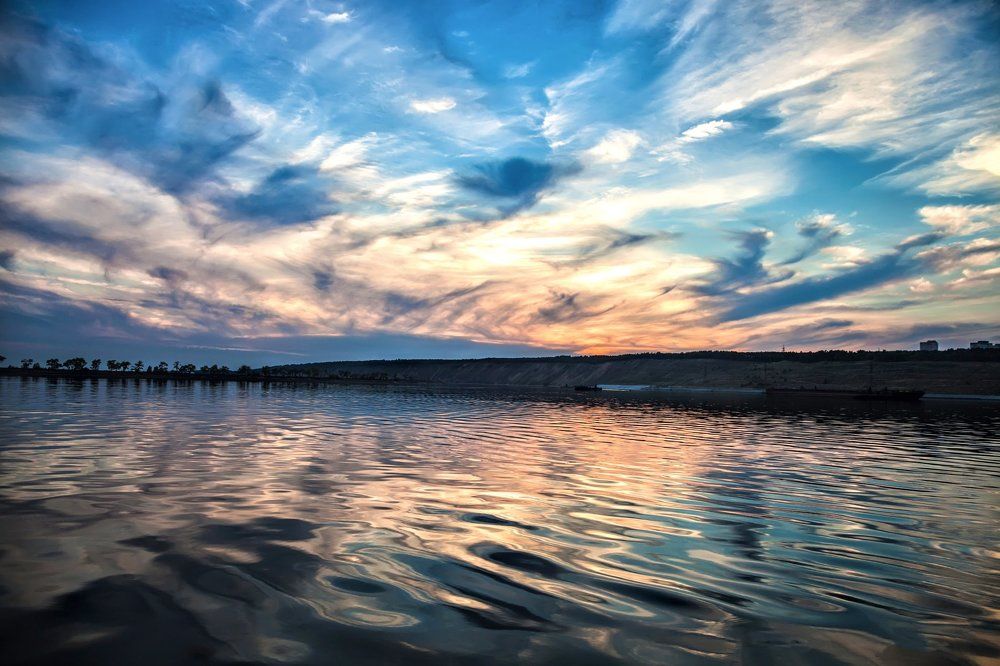 Закат в городе Тольятти