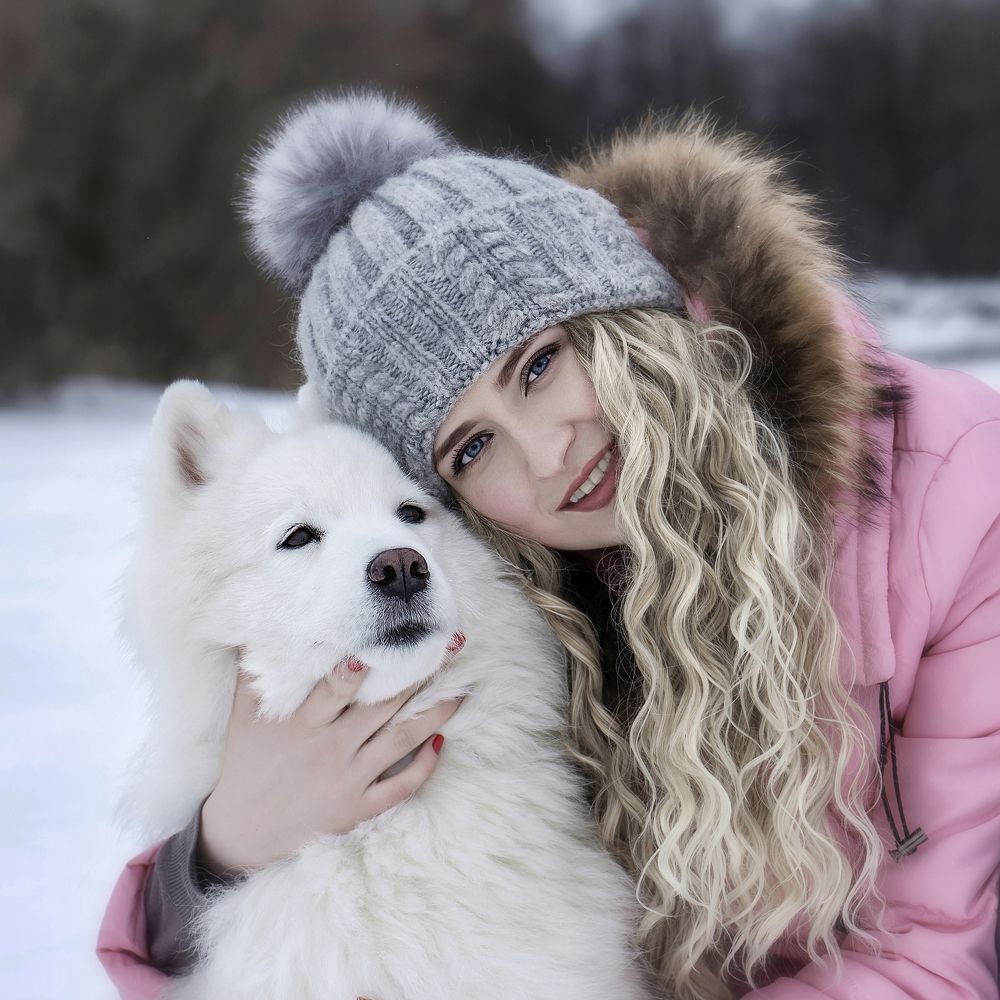 Портрет с собакой .