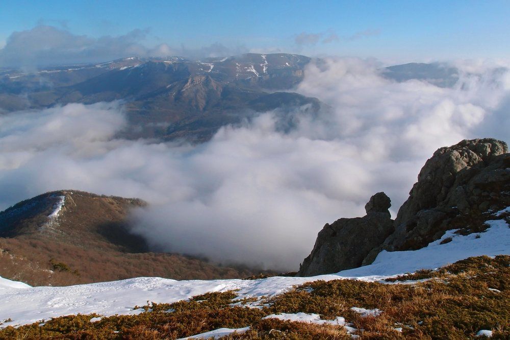 Спуск под облака...