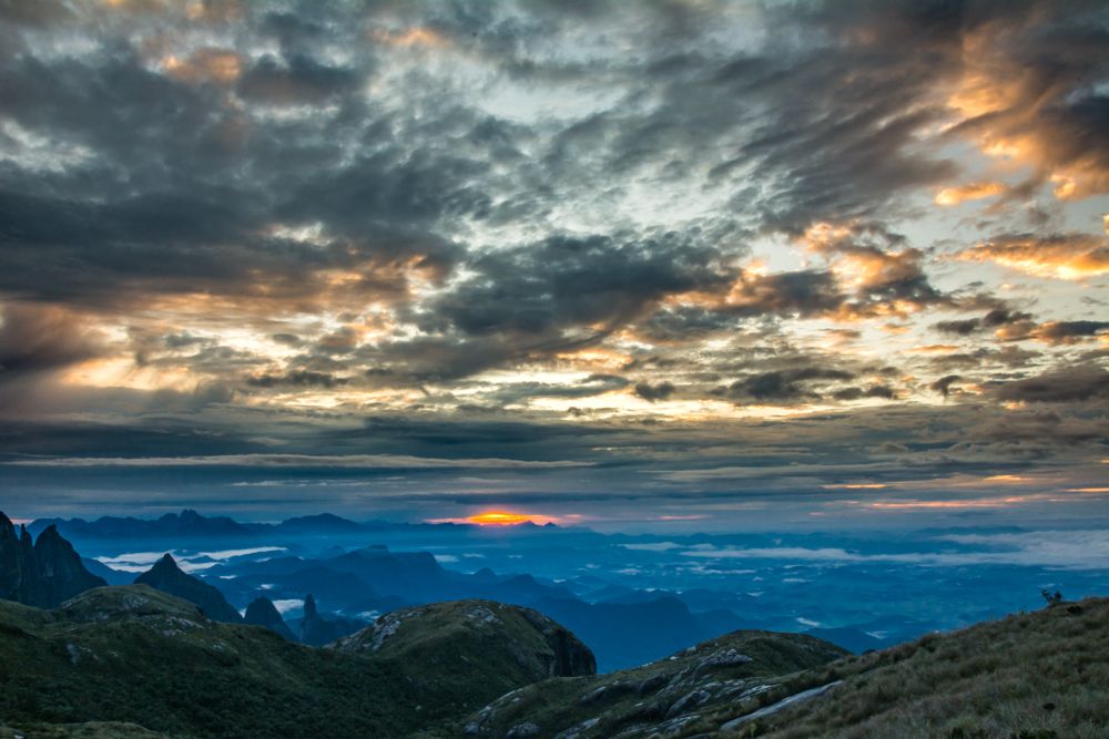 Sunrise between Clouds