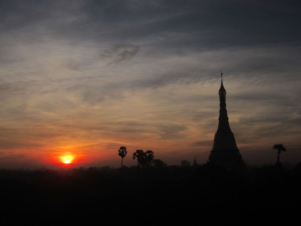 Sunrise and pagoda