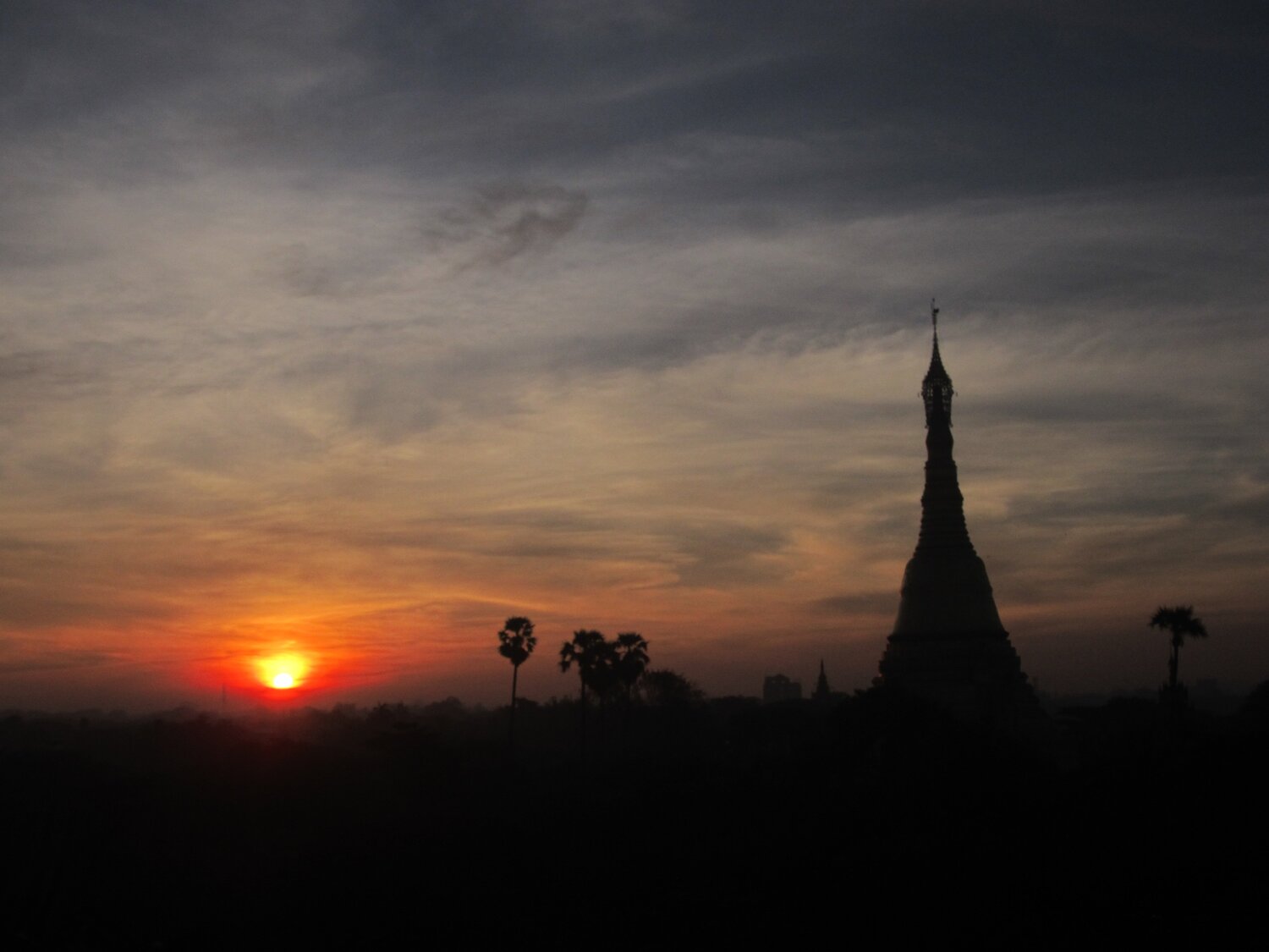 Sunrise and pagoda