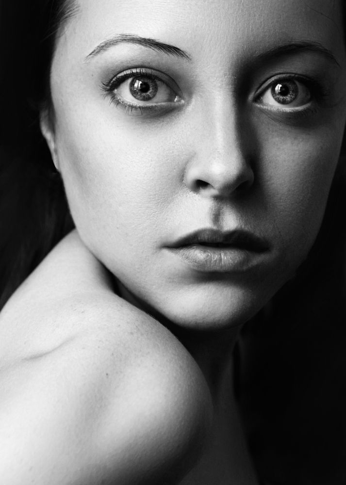 Черно белый портрет