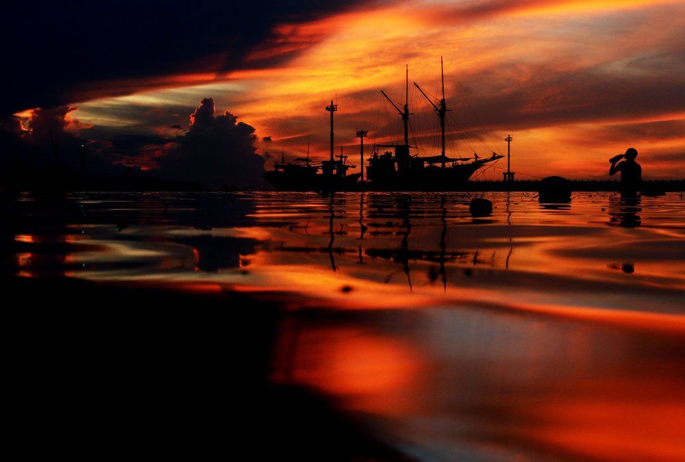 Clouds warm welcome sunrise