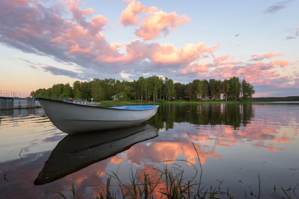 "В розовых облаках июньского вечера"