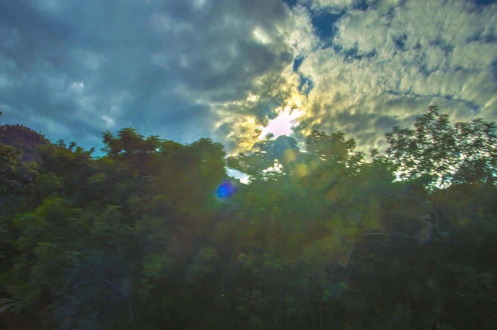 MISCHIEVOUS CLOUDS with PLAYFUL SUN in the AUTUMNAL SKY.
