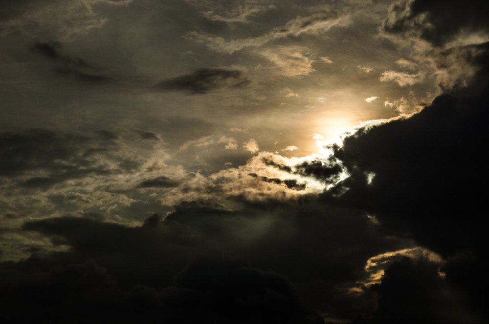 MISCHIEVOUS CLOUDS with PLAYFUL SUN in the AUTUMNAL SKY.