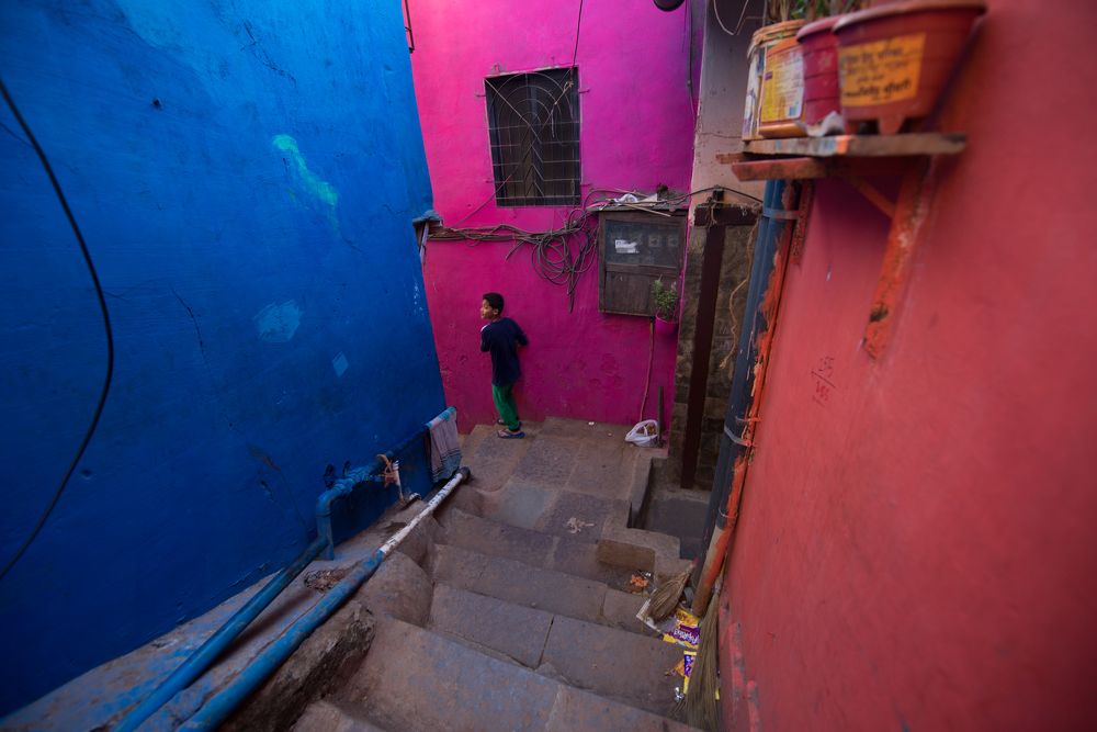 into the colorful lanes