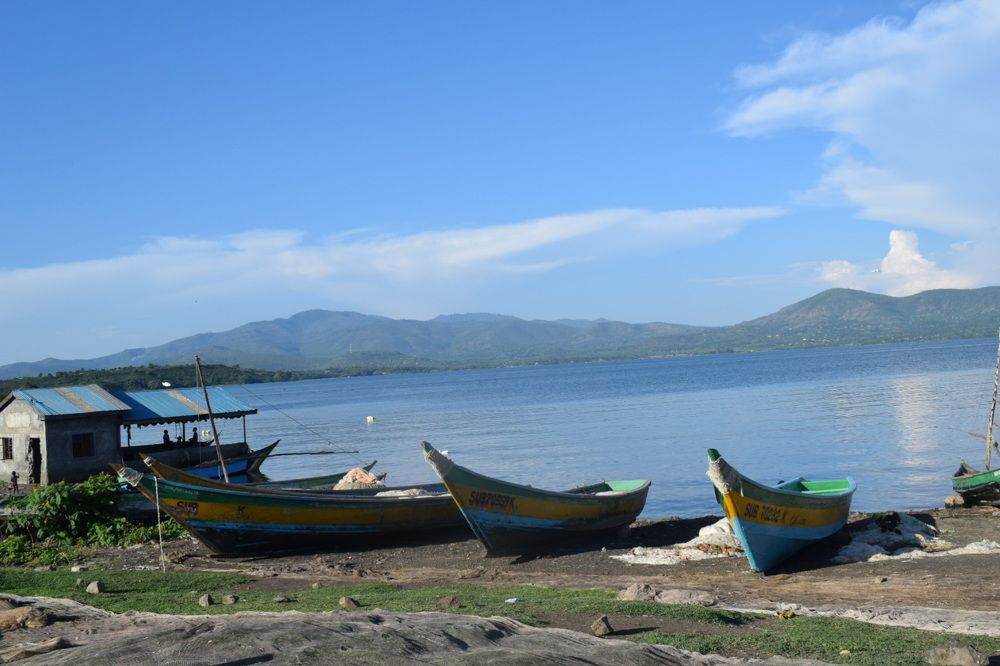 Kiwa Islands, fishing boat bay, Kenya
