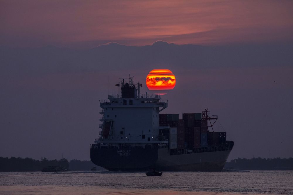 Ship on the Mekong Delta