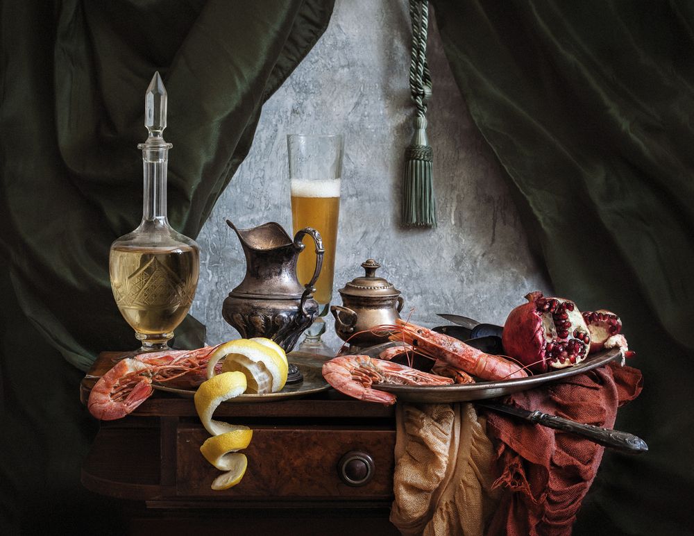 Натюрморт с креветками