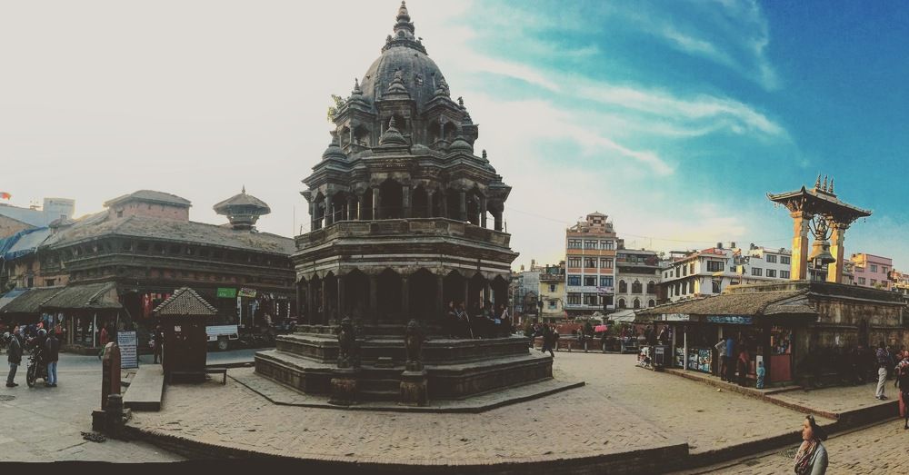 Panorama of Patan Durbar Square, Nepal