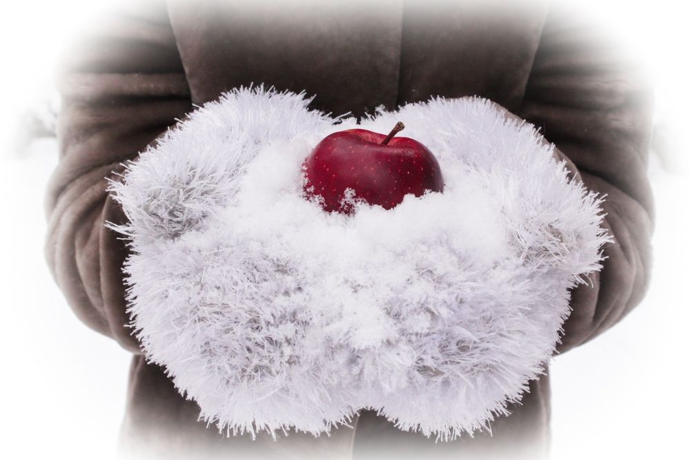 Пушистые варежки