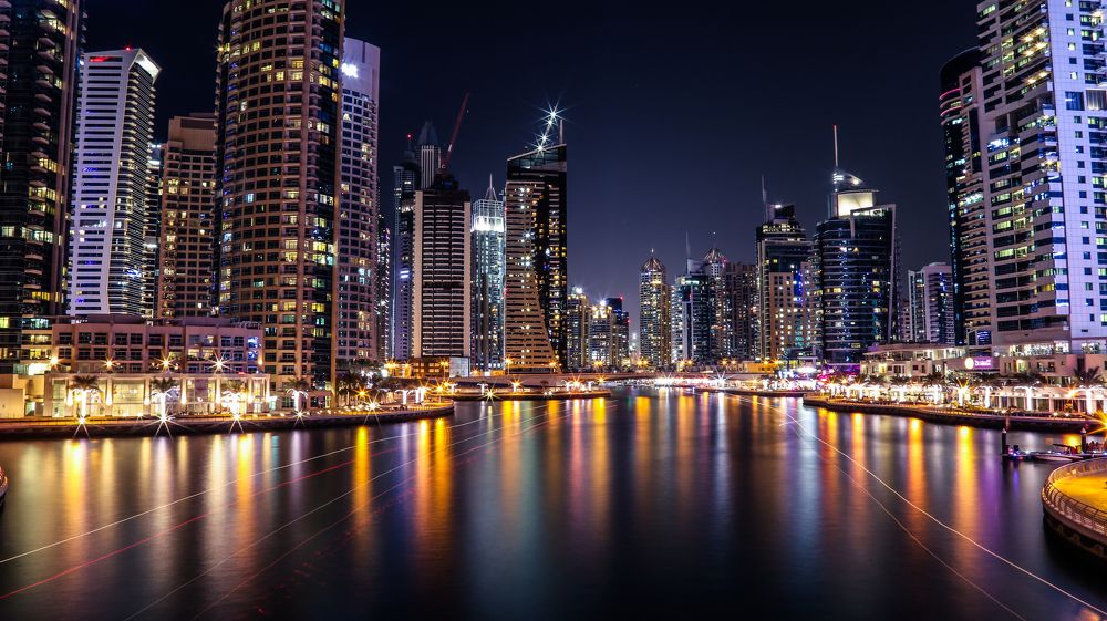 Night Beauty Of Dubai Marina