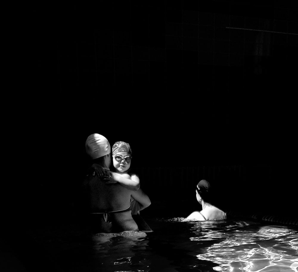 In the pool