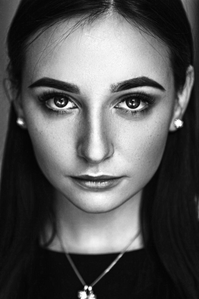 Черно белый портрет