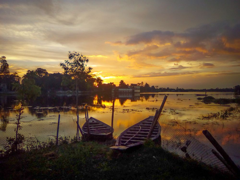 Sunset time of Rural area in Bangladesh
