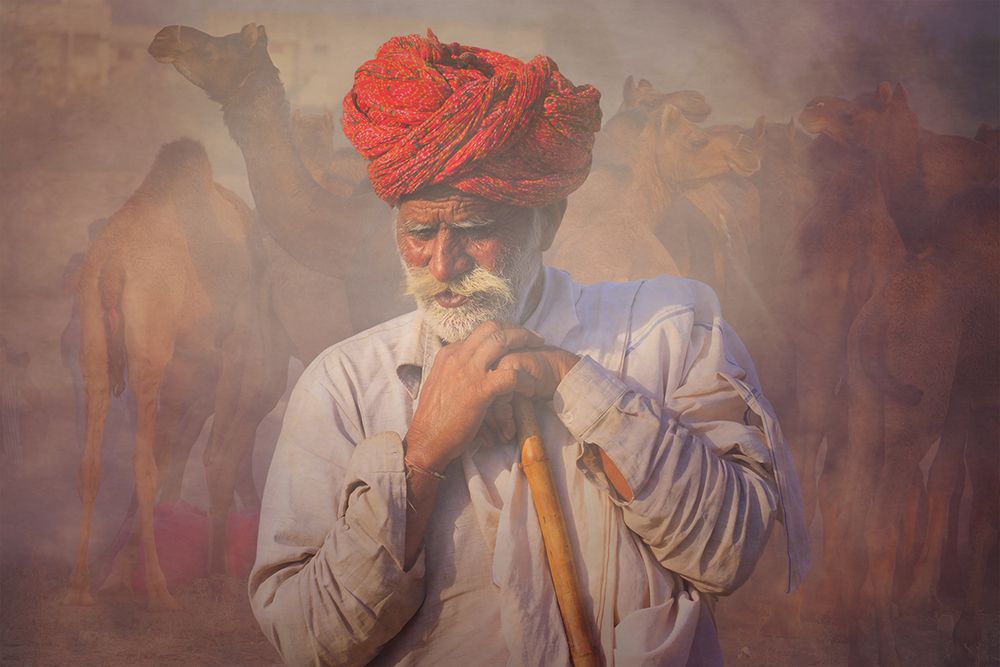 Old Rajasthani man