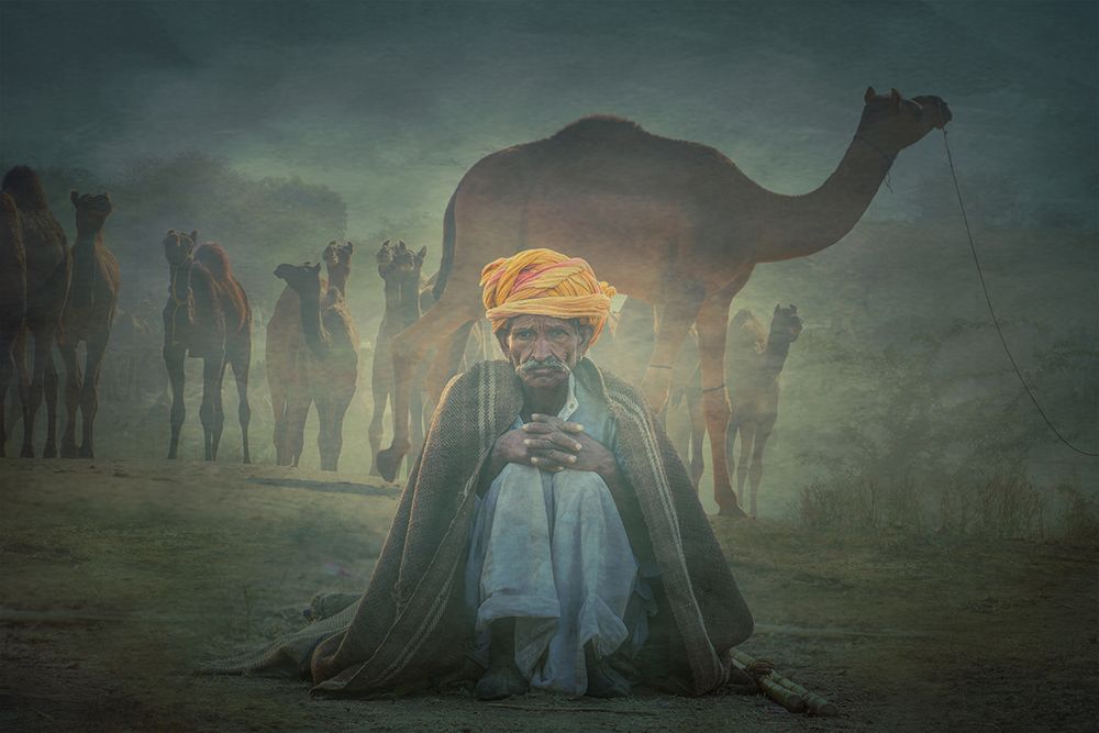 Old Rajasthani man