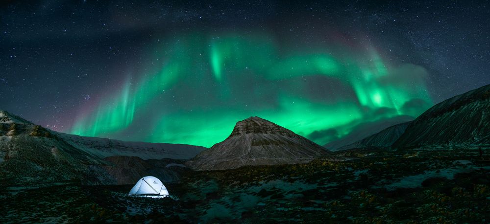 Camping under an Arctic sky