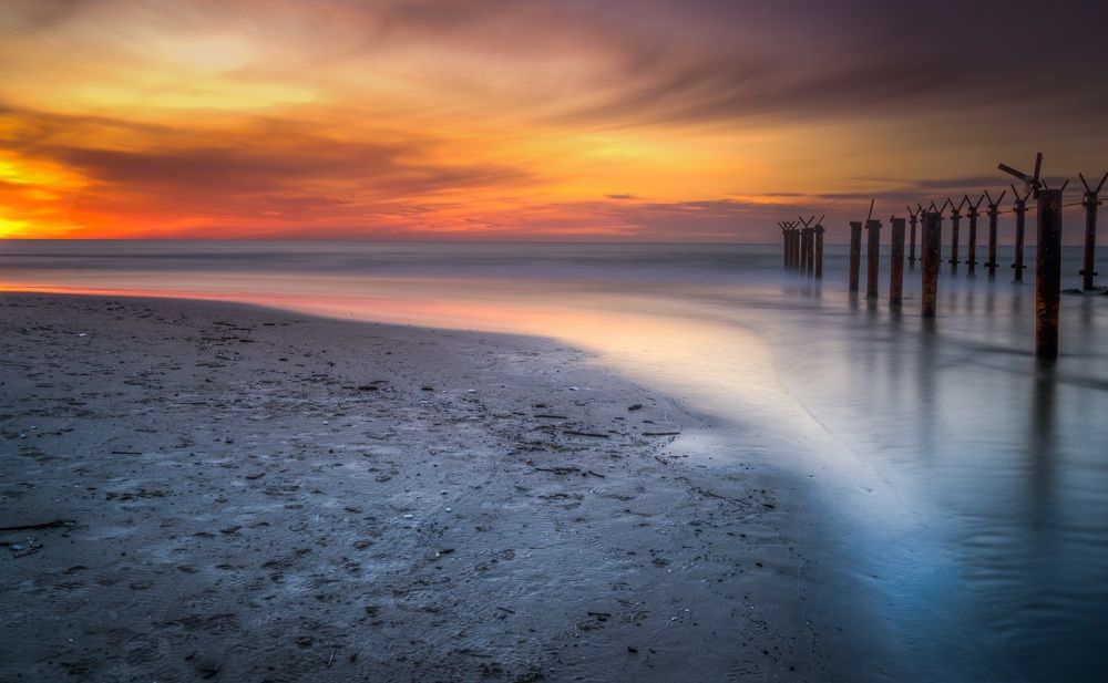 Mediterranean sunset in color