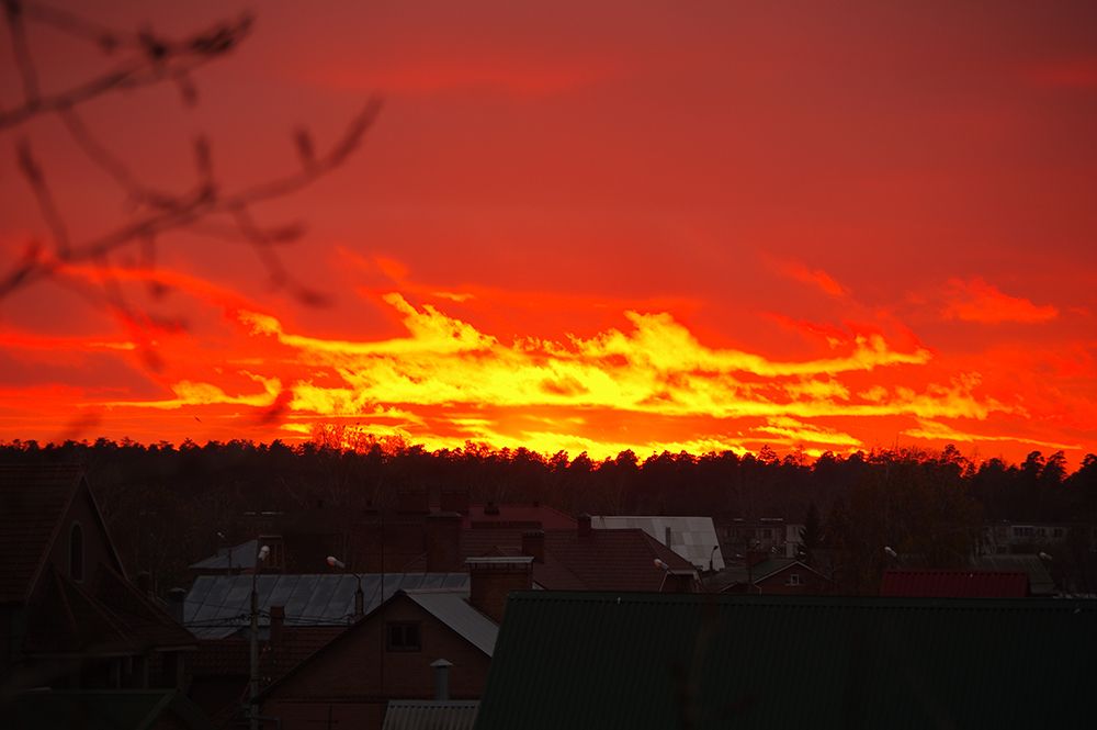 небо в огне