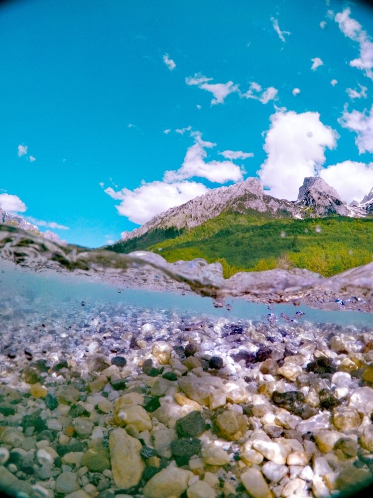 Albanian alps, crystal clear waters