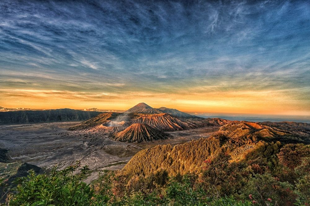 sunrise at mount Bromo. East Java, Indonesia