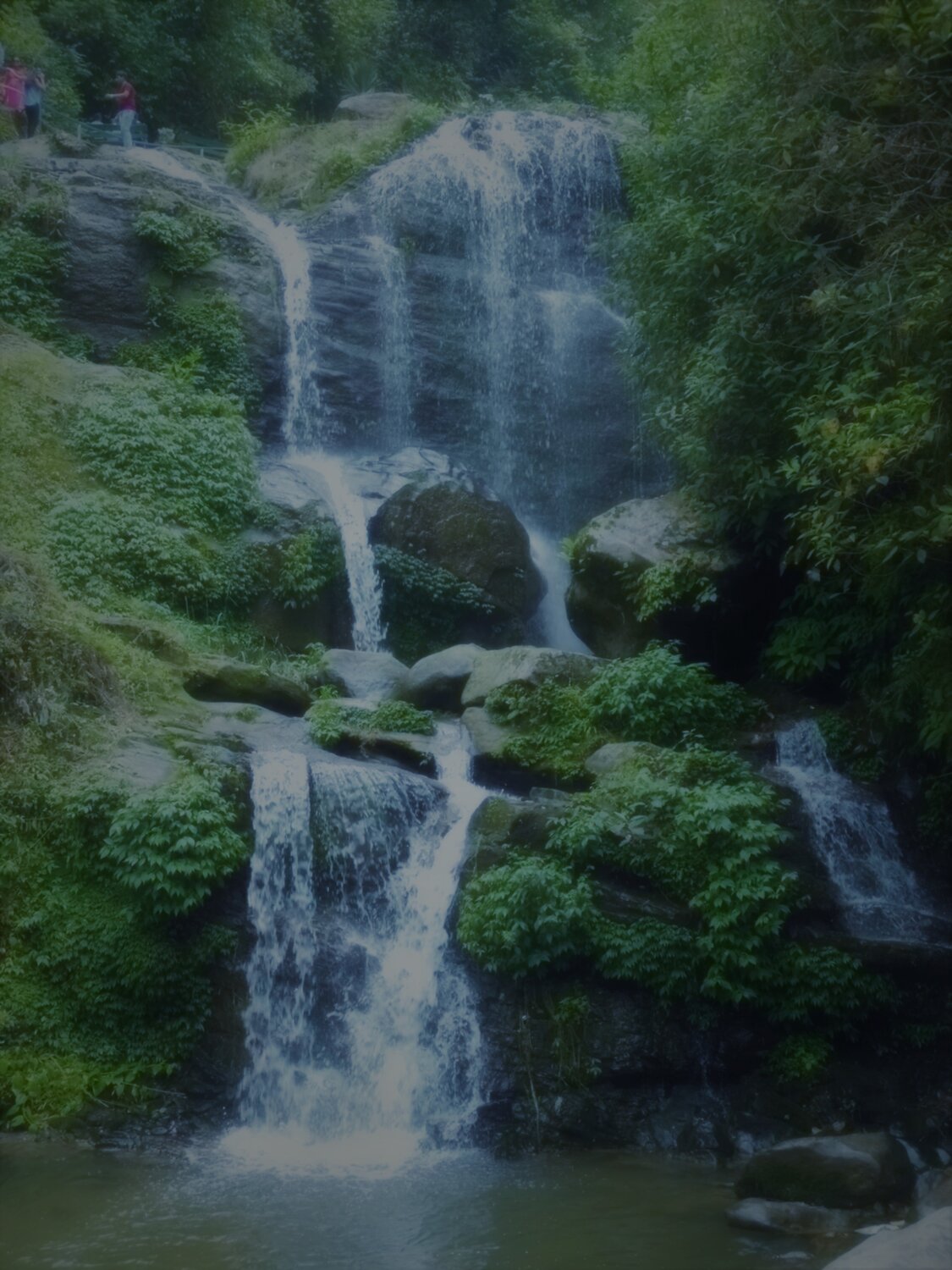 The tumbling waterfall