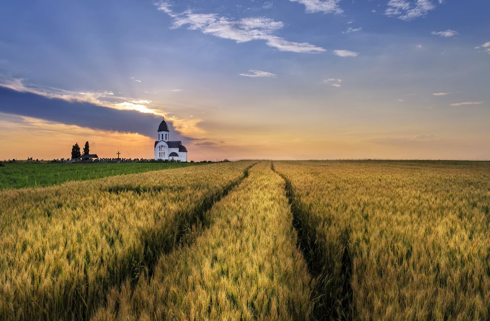 Chapel at sunset