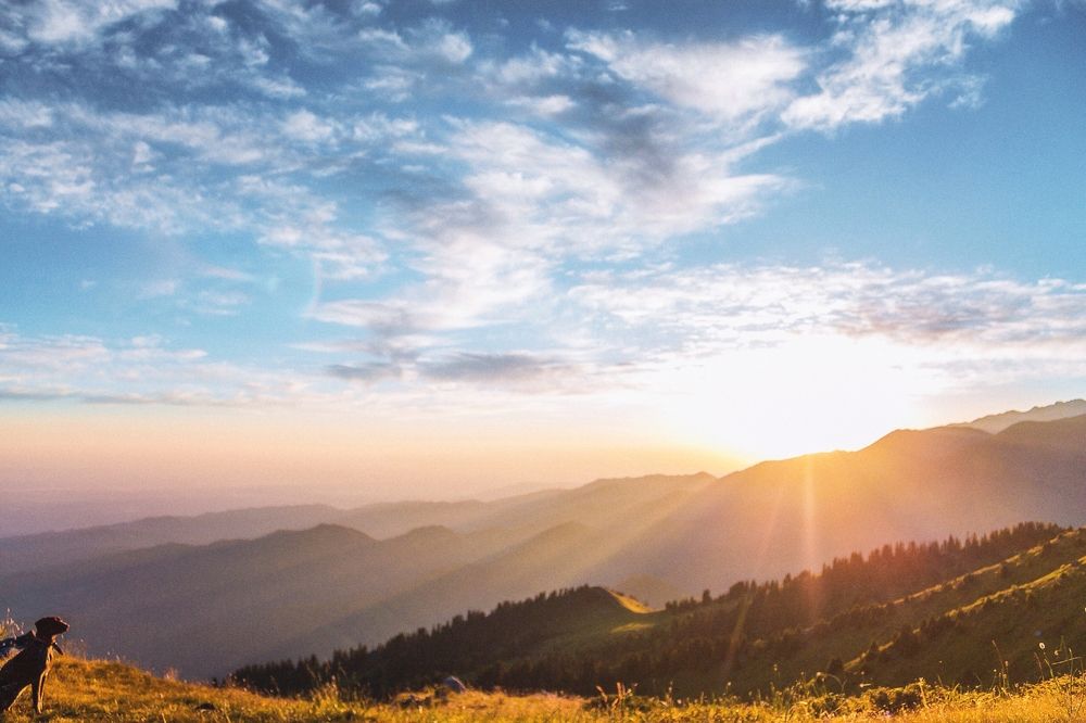 рассвет в горах