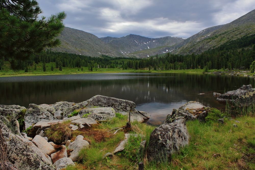 Lyubimoye Lake, Khakassia, Russia