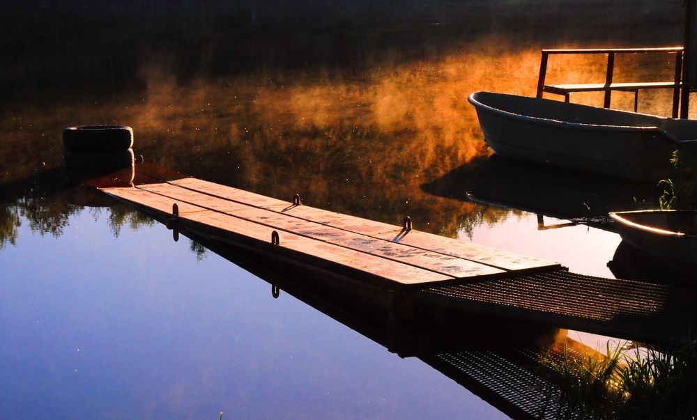 на рассвете