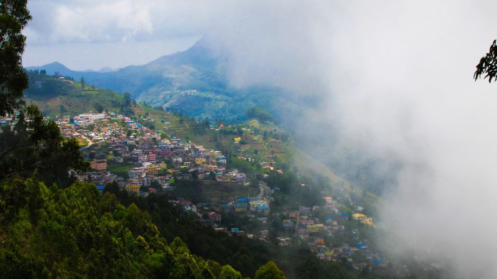 Misty View Of Kodaikanal Town