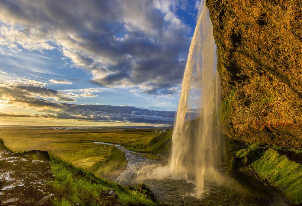 Seljalandsfoss Waterfall at Iceland