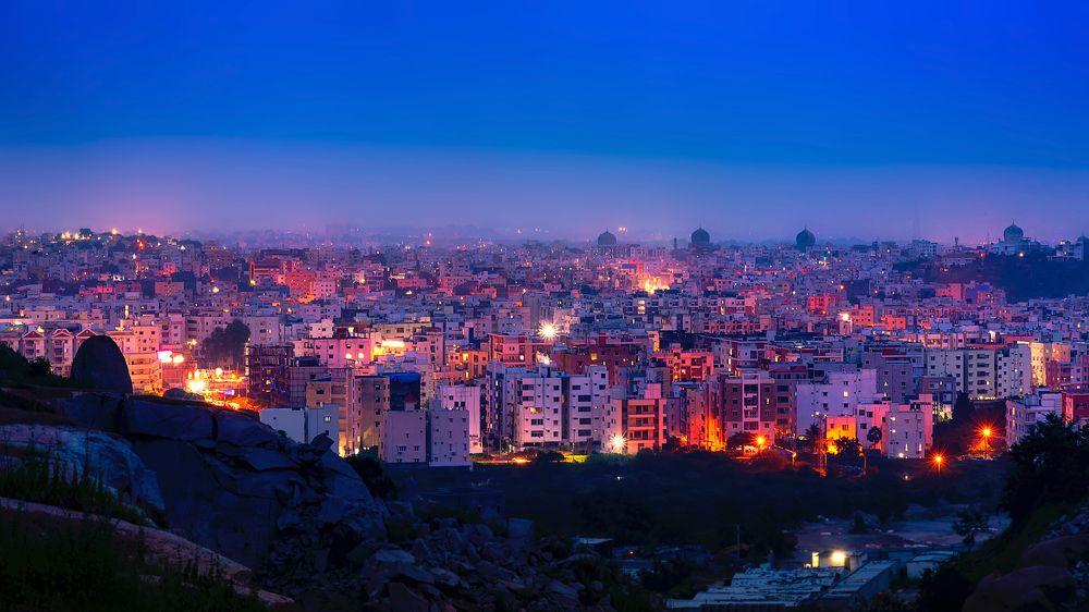 View of Qutub shahi tombs from new urban scapes.