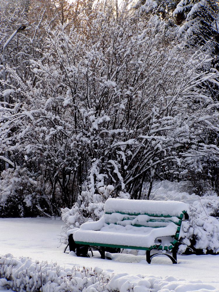 зимняя скамеечка