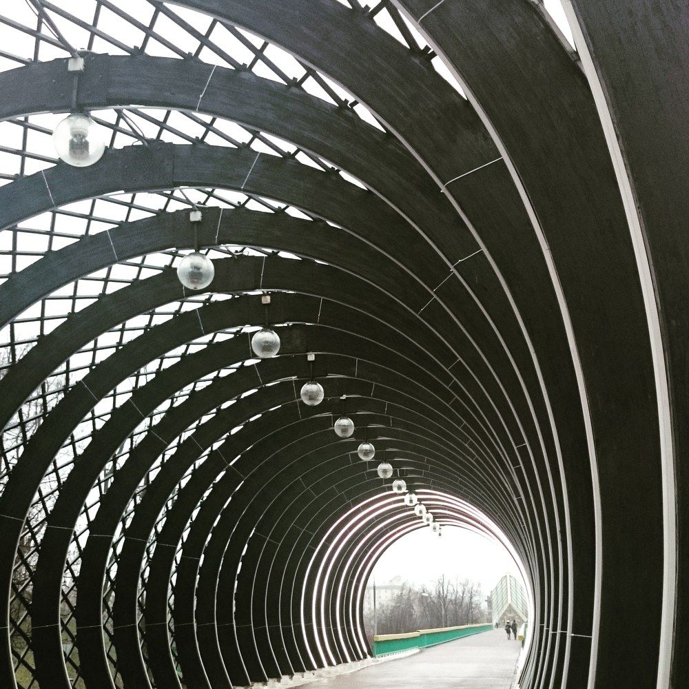 Tunnel in Gorky park Moscow,Russia
