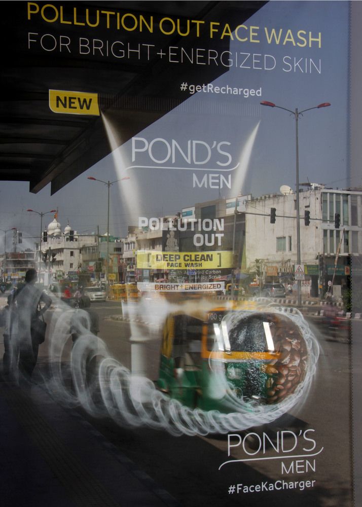 reflection shows air pollution