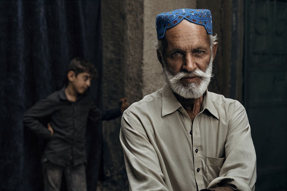 Grandfather and grandson