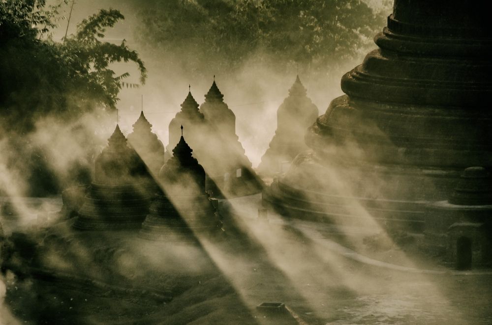 Sunset Time of Ancient City , Mrauk U