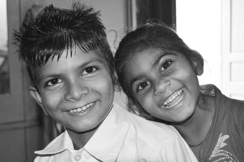 Excitement show on face